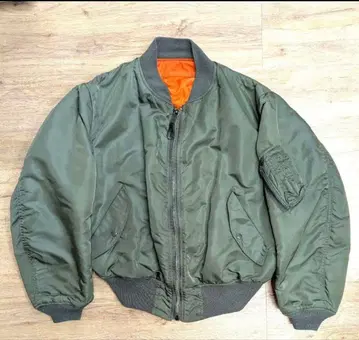 80~90s 알파사 MA-1 USA제 IDEAL 지퍼 XL(M~L)