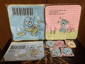 보노보노 BONO BONO 캐릭터 타월 파우치 캔뱃지 세트