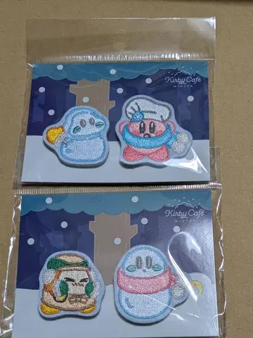 커비 카페 WINTER 자수 배지