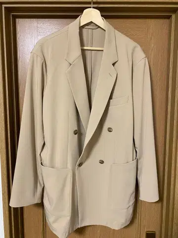 BEAMS LIGHTS 베이지 더블 브레스트 자켓