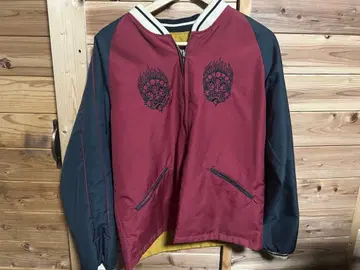 스컬 자수 바시티 자켓 빨검 매지컬 디자인 리버서블