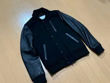 정가 33000엔 어반 리서치 iD 멜톤 램 가죽 바시티 자켓