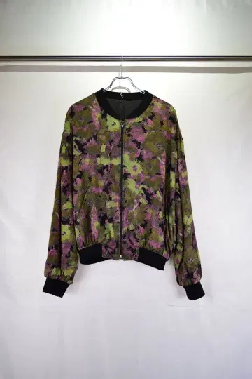 구제 의류 유로 디자인 프린트 비스코스 블루종 유럽 구제 의류 빈티지