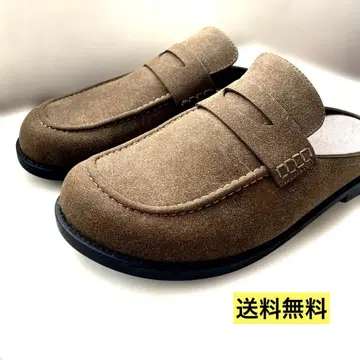 [ 처분품 ] 브라운 스웨이드 슬립온 샌들