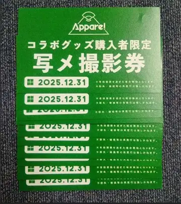 Appare 아파레 사진 촬영권 12장 세트