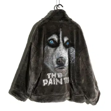 더블렛 애니멀 퍼 핸드페인트 퍼 자켓