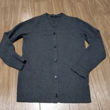 UNIQLO +J 캐시미어 V넥 가디건 그레이 M