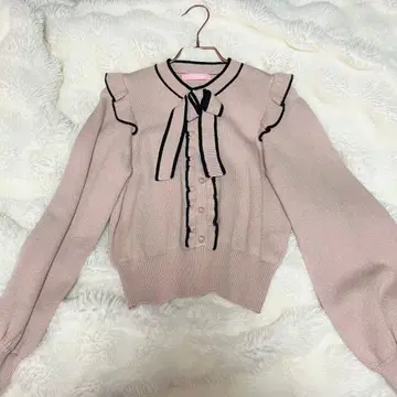 Honey Cinnamon 리본 니트탑