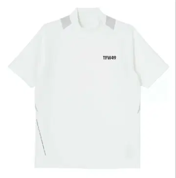 TFW49 화이트 반팔 모크넥 셔츠