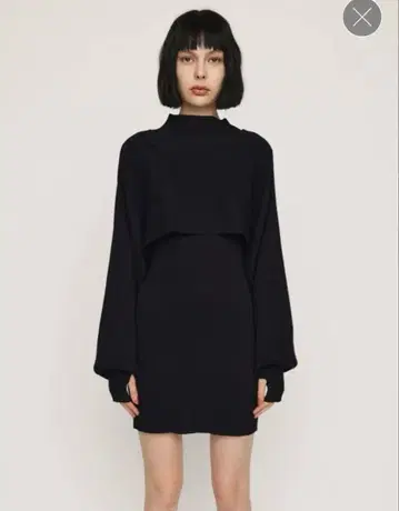 SLY 니트 원피스 Black