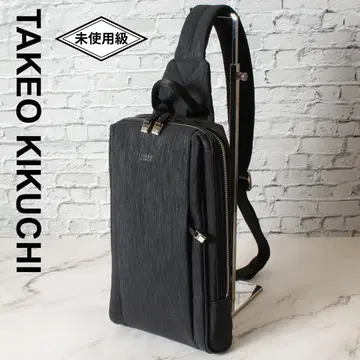 미사용급 TAKEO KIKUCHI 바디백 슬림 경량 블랙 계열