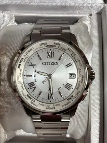 CITIZEN 전파 시계 아날로그 실버