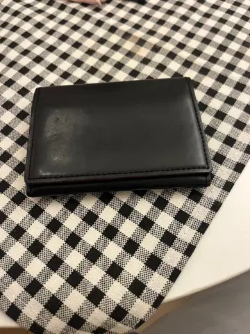 GANZO 블랙 가죽 명함지갑