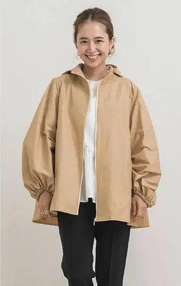 yori 백 개더 발수 후드티