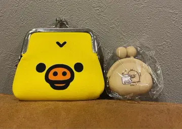 리락쿠마 키이로이토리 가마구치 지갑 세트 헤이세이 레트로