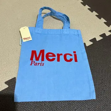 Merci 스카이블루 토트백