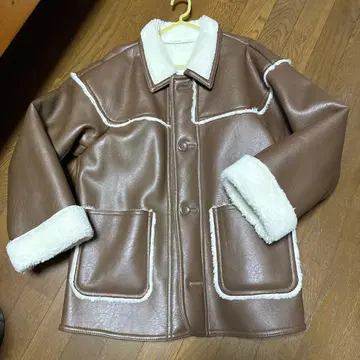 마우지 페이크 가죽 자켓