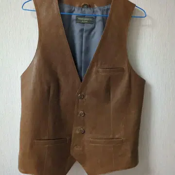 브라운 라무 가죽 베스트