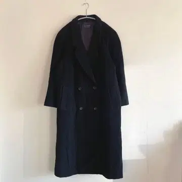 블랙 울 체스터 코트