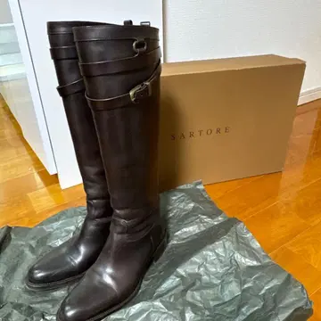SARTORE 다크 브라운 롱 부츠