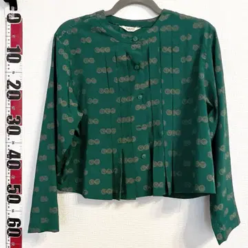 VIVAYOU 그린 컬러 이국풍 긴팔 셔츠