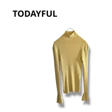 [투데이풀] 니트 스웨터 리브 플레어 슬리브 귀여운 베이지 F