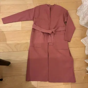 Mila Owen 벨트 포함 핑크 롱 코트 프리 사이즈