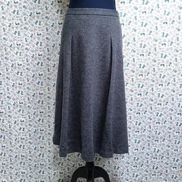 UNTITLED 플레어 스커트 롱 무릎 아래 기장 모 헤더 빅 사이즈 4