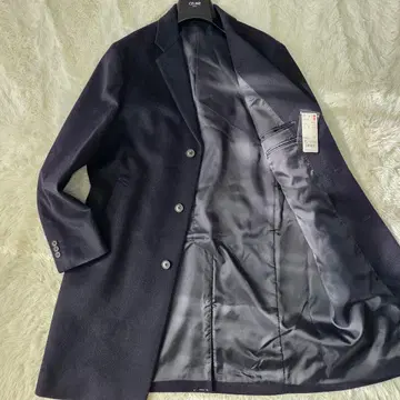 [ 미사용/보관품 ] 유니클로 캐시미어 혼방 체스터 코트 네이비 XL