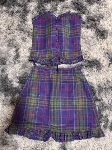 제인 마플 퍼플 체크 셋업