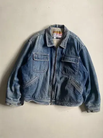 90s- boa lining denim jacket