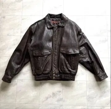 [ 빈티지 ] 가죽 자켓 A-2 플라이트 자켓 다크 브라운