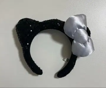 USJ 유니버셜 헬로키티 블랙 스팽글 머리띠