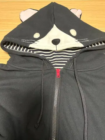 하치와레 후디 고양이 후드티