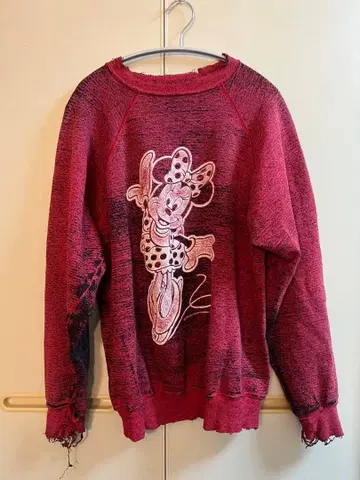 미니 마우스 빨간색 빈티지 트레이닝복