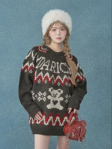 Darich 노르딕 베어 니트 풀오버