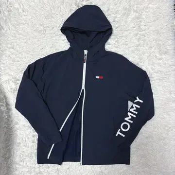 최신작 타미힐피거 블루종 네이비 나일론 후드티