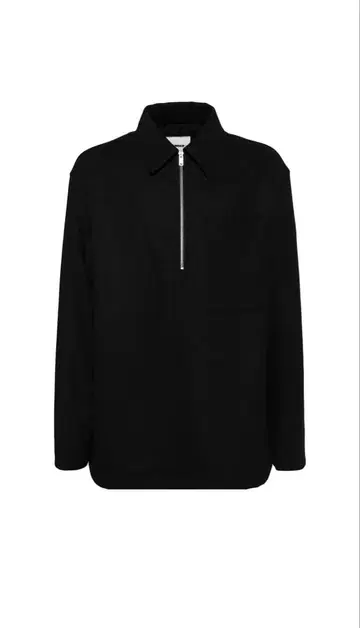 질샌더 플러스 하프 지퍼 울 셔츠