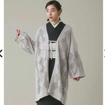 [ YOUTOWA ] 다이아 시스루 니트 가디건 연보라