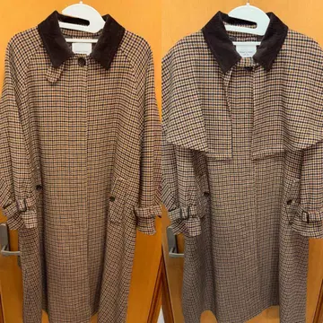 FREAKS STORE 체크 롱 코트 2way