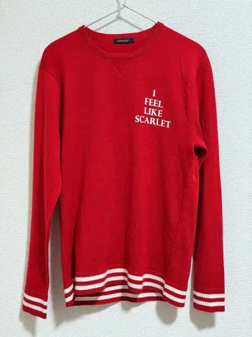 새상품급 LOVELLESS 남성용 니트 스웨터 레드 사이즈 3 삼양상회