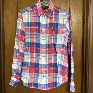 랄프 로렌 linen 체크 셔츠