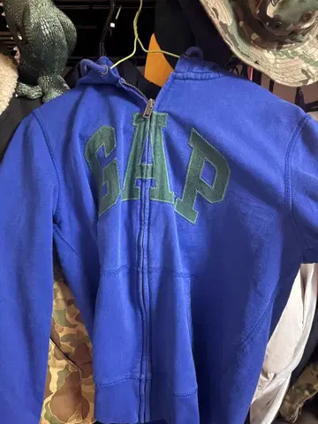 GAP 집업 후드티 S 파랑