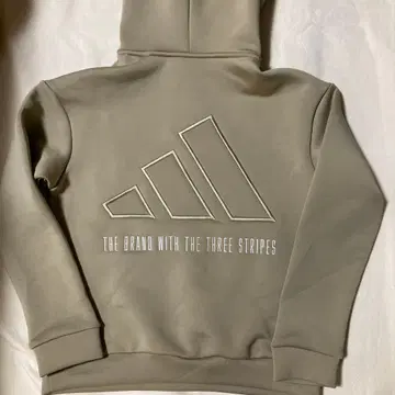 아디다스 종이상자 니트 빅 로고 후디 베이지 L