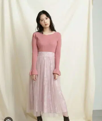 [새상품급] 질 바이 질 스튜어트*오버튤 플라워 프린트 도킹