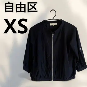 [ 자유구 ] XS 7부 소매 네이비 블루종 겉옷 체형 커버 아우터