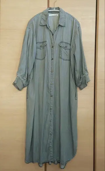 gram blue 드레이프감 데님풍 원피스 재생섬유(셀룰로오스)