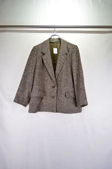 구제 의류 울 트위드 디자인 테일러드 자켓 빈티지