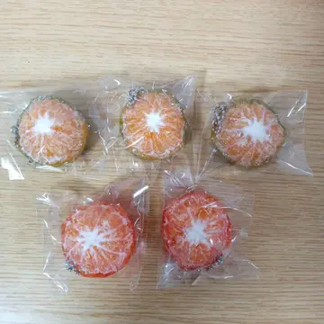 식품 샘플 귤 키링 5개 묶음 판매