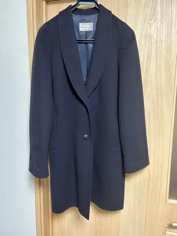 캐시미어 다크 네이비 롱 코트 정가 11만